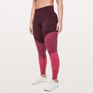 Lululemon Colour Me Ombre Tight Leggings 28” Nulux Size 6 Women’s Adobe/ Violet